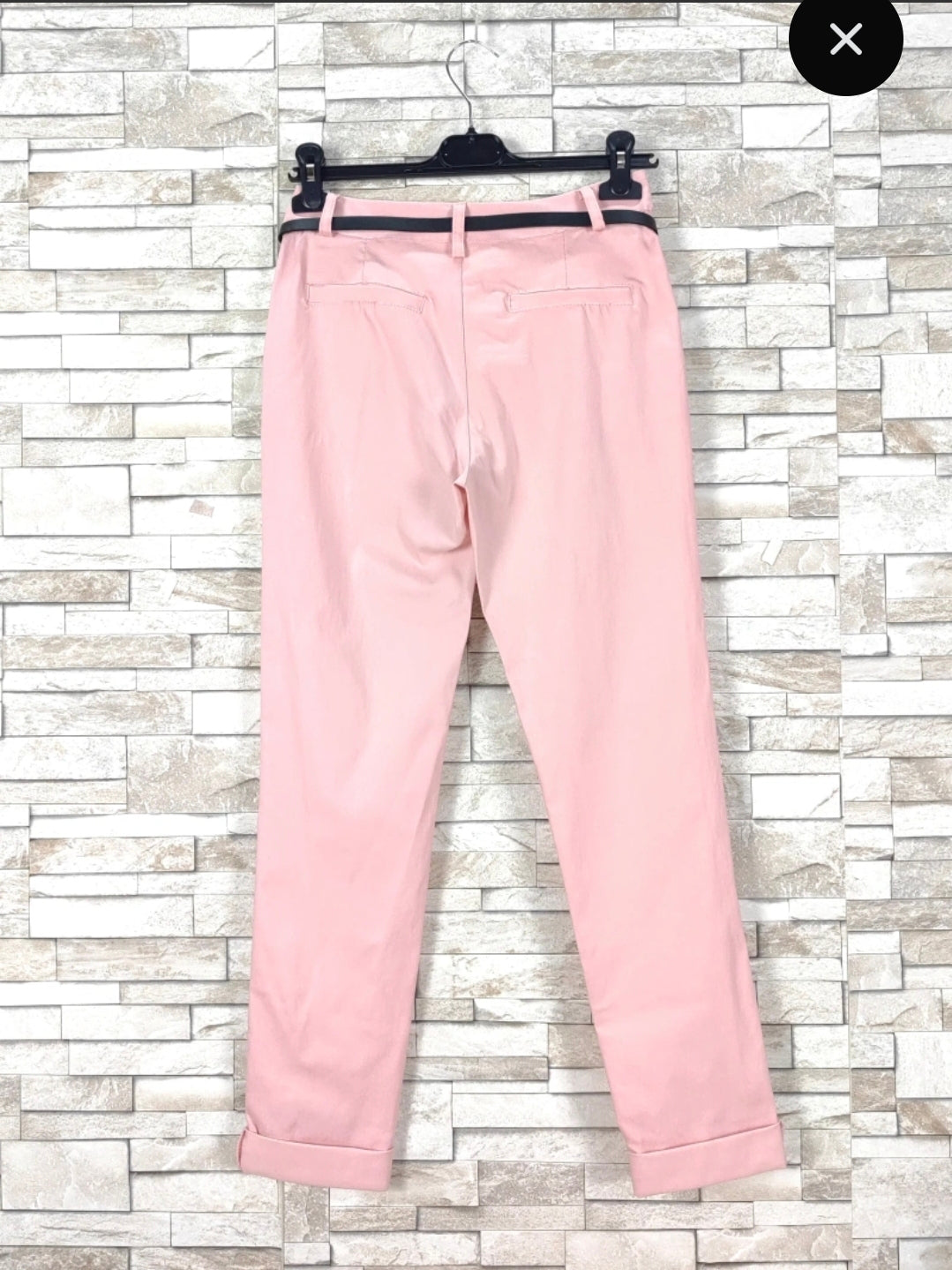 Fitted stretch trousers with 2 pockets