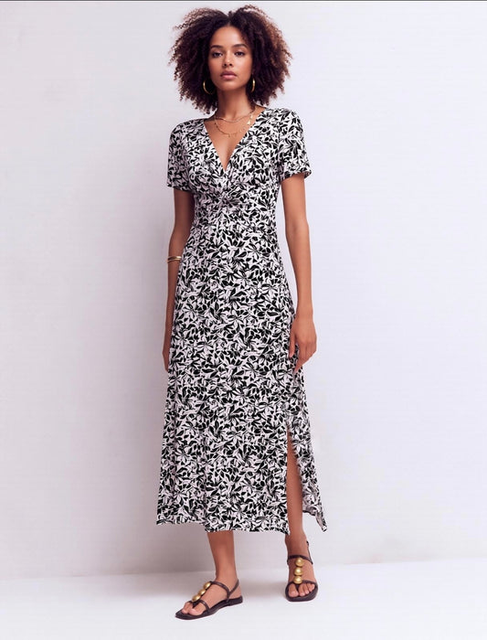 Black and white stretch Midi