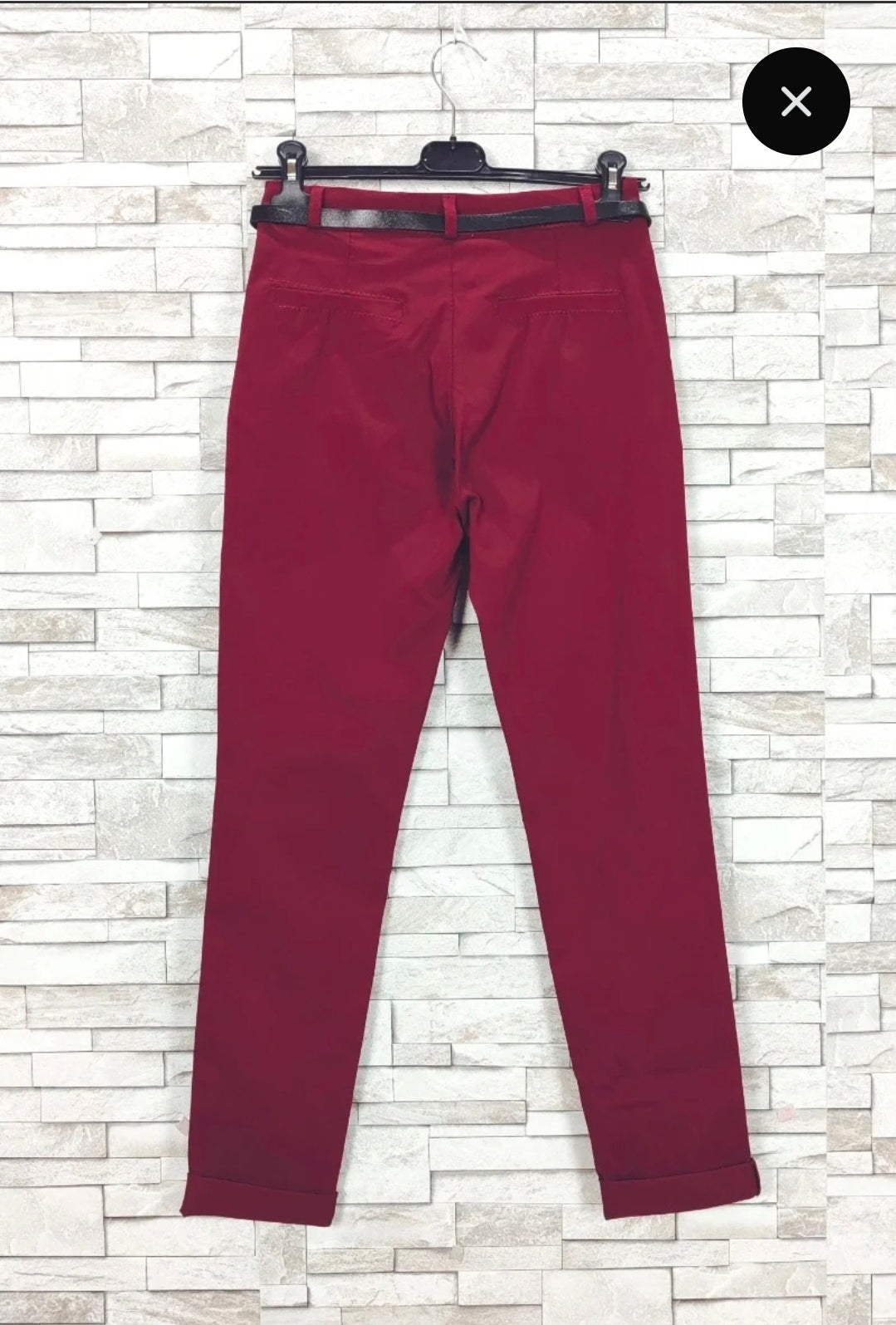 Fitted stretch trousers with 2 pockets