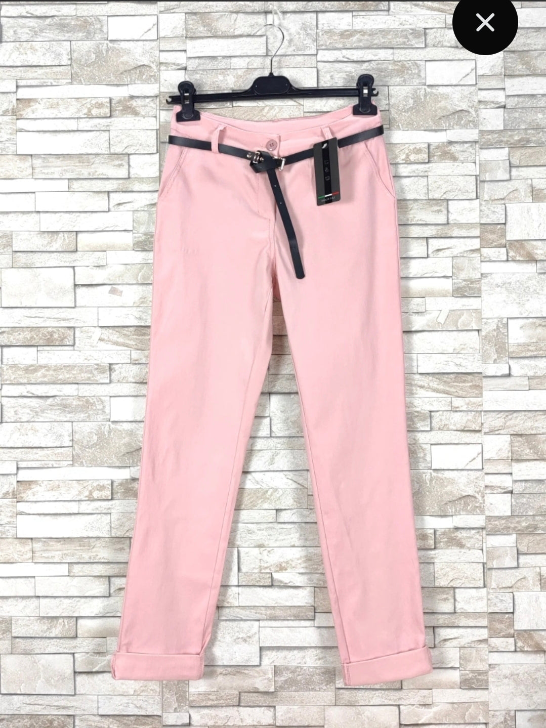 Fitted stretch trousers with 2 pockets